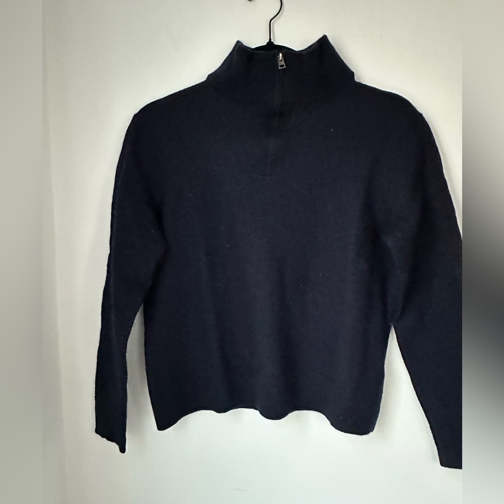 Banana Republic Black Half-Zip Mock Neck Sweater